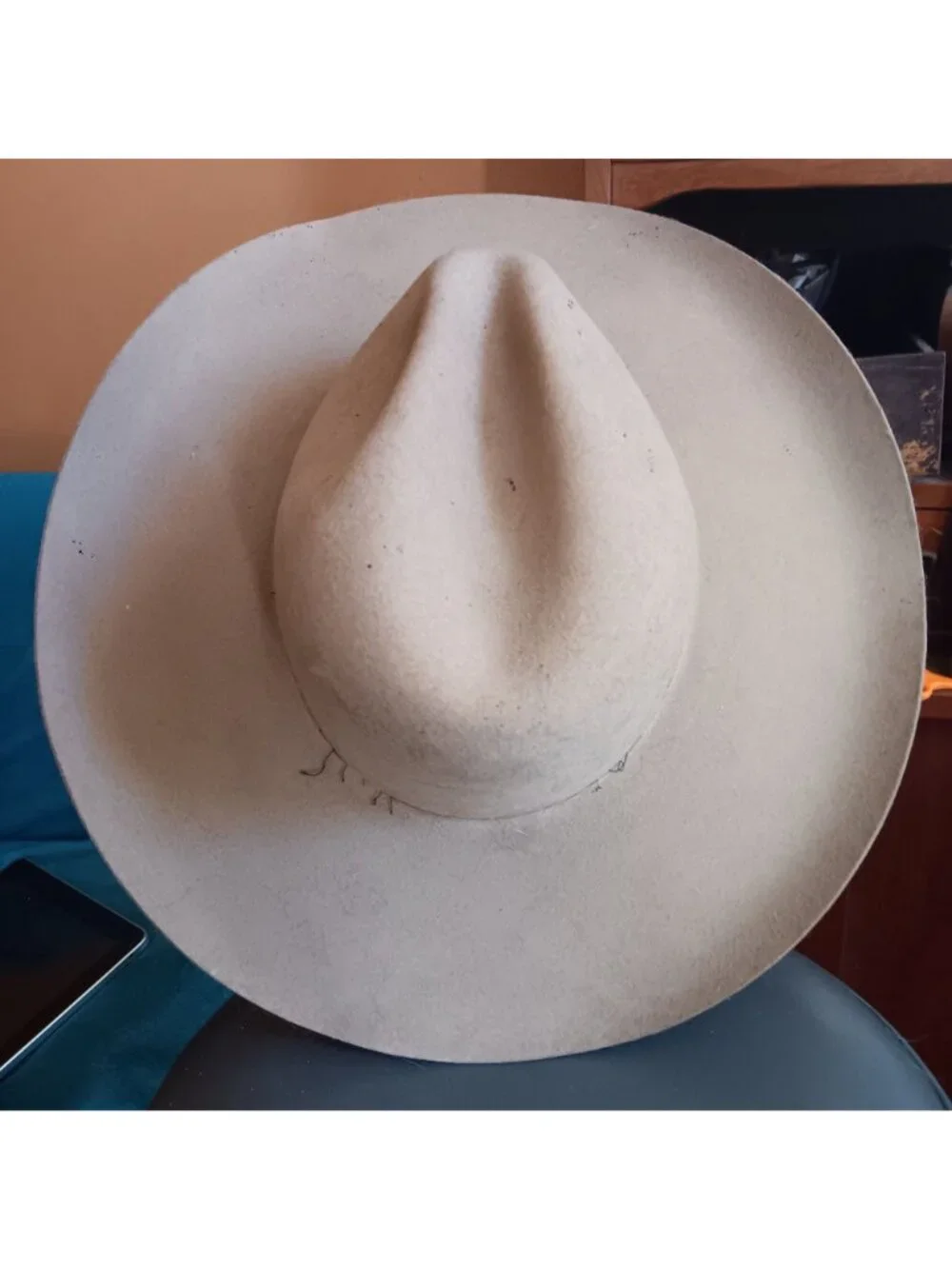 sz 7 Vintage John Wayne Collection Resistol USA Cowboy Hat Wide-Brimmed Felt